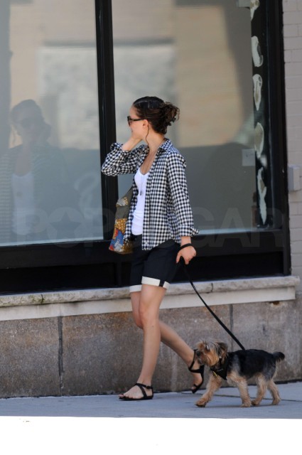 Natalie Portman Dog. of Natalie Portman walking